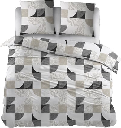 Snoozing Birgit Dekbedovertrek - Tweepersoons - 200x200/220 cm - Antracite