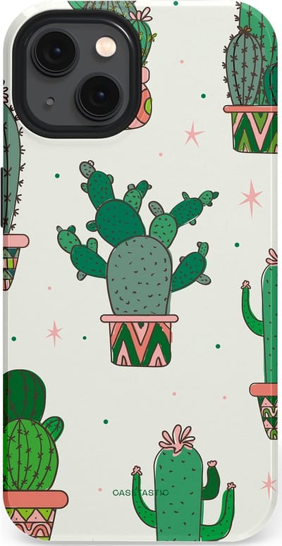 Casetastic Hoesje Geschikt voor Apple iPhone 13 Magsafe - Stijlvolle Beschermende Duo-layer Case - Zonnige Cactus
