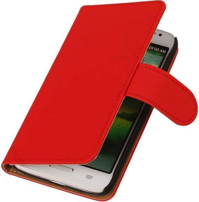 Huawei Ascend G510 Book Case Effen Rood Hoesje
