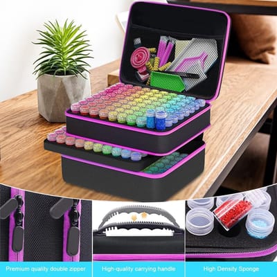 Diamant Painting Koffer met 240 Accessoires - Ideaal voor 5D Diamantschilderen