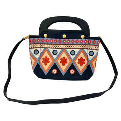 Tory Burch 2017 Appliqué Bermuda Tas in Marineblauw Suède