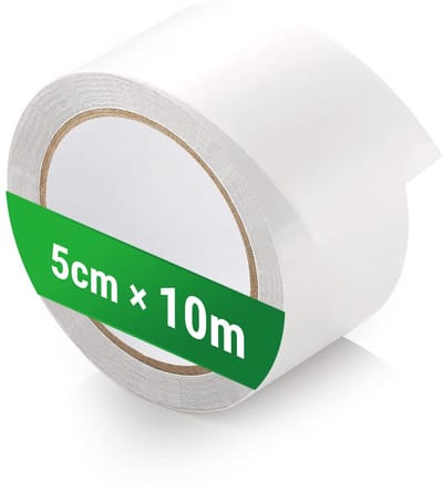 Reparatietape voor tenten - 5 cm x 10 m - reparatietape - reparatietape voor kasfolieprofessioneel - waterdicht - transparant - voor het repareren van luifels - tent - pvc-coating - paviljoen - vrachtwagenzeil - reparatietape voor plastic folie