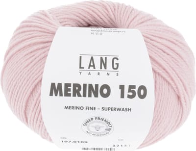 Lang Yarns Merino 150 - 109 babyroze - Merinowol Garen