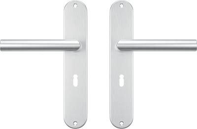 AXA Deurbeslag set Binnendeur - Oval Milan - Deurkruk Aluminium - met sleutelgat SL55 - Deurklink met schild