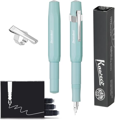 Kaweco - Vulpen Sport Skyline Mint Fountain Pen - Medium - Oktogonal Clip Chrome - doosje vullingen