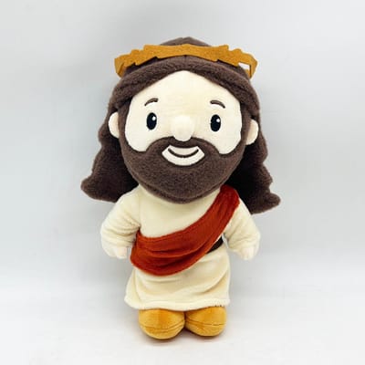 28cm Christelijke Jezus Pluche Figuur Met Rode Sjerp En Beige Gewaad Zacht Knuffeldier Voor Kinderen Geloofsgebaseerde Speelkamer Decoratie Cadeau 29CM black