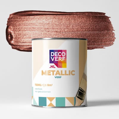 Decoverf metallic verf brons, 750ml