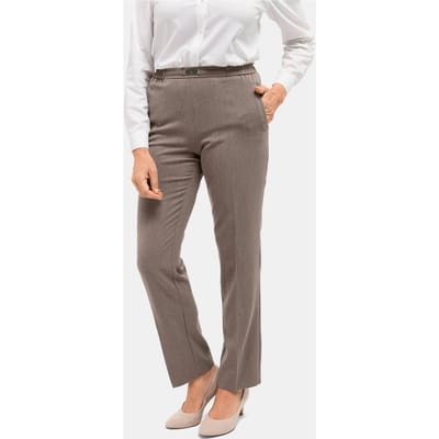 Chique Professlan broek CARLA - taupe / gemêl. - Gr. 40 van Goldner Fashion