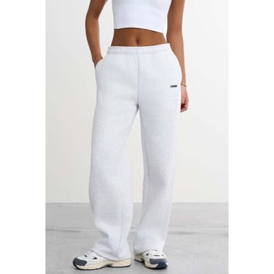 FAMME Sweatpants met rechte pijpen Grey M