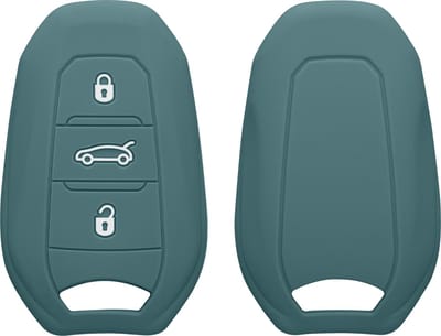 kwmobile autosleutel hoesje geschikt voor Peugeot Citroen 3-knops Smartkey autosleutel (alleen Keyless Go) hoes - TPU autosleutel behuizing - Beschermende auto sleutel case - Sleuteletui in Arctische nacht