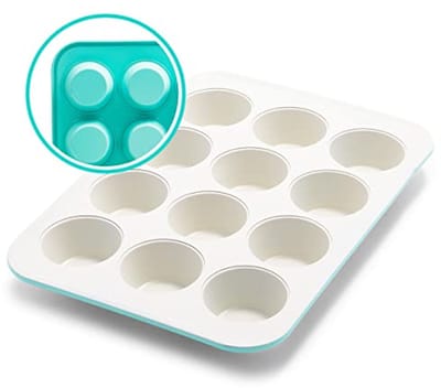 Gezonde Keramische Antiaanbak Muffin Tray voor 12 Stuks - PFAS-Vrij
