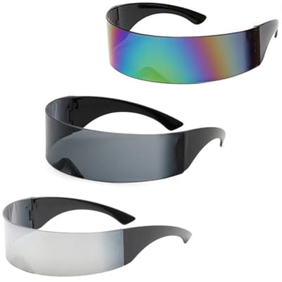 3-pack Futuristische Cyberpunk Zonnebrillen voor Feestjes en Carnavals