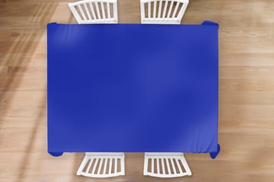 Tafelkleed - Tafellaken - 260x180 cm - Blauw - Effen kleur - Donkerblauw - Binnen en Buiten