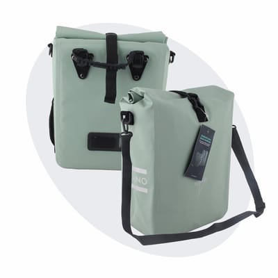 Voltano Fietstas 16L – Mint Groen – Enkele Pakaftas – 100% Waterdicht - Met Schouderband - 47x26x13 cm