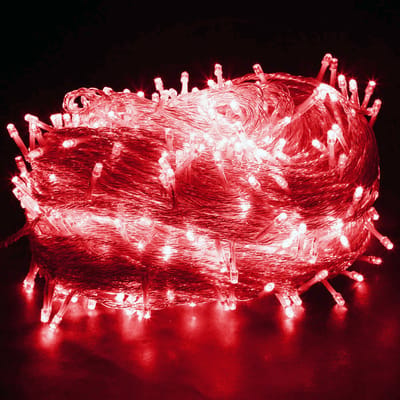 Rosnek 20m 200 LEDs Rood Licht LED Lichtsnoer - KerstverLichting met 8 Modes - Koppelbare - Kerstdecoratie voor Binnen & Buiten