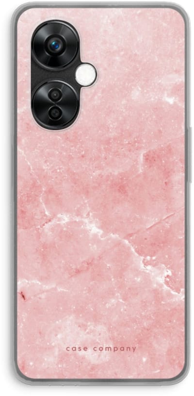 Case Company® - Hoesje geschikt voor OnePlus Nord CE 3 Lite hoesje - Roze marmer - Soft Cover Telefoonhoesje - Bescherming aan alle Kanten en Schermrand