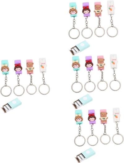 Mini Nietmachine Sets - Kleine Nietapparaten - Kantoor Organisatie - Met Sleutelhanger - 4 Sets - Kleurrijk