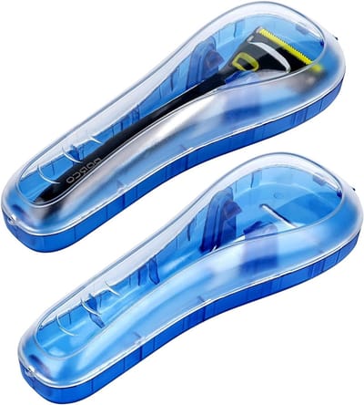 2 Stuks Scheermes Houder Bescherming, Draagbare Reis Scheermes Beschermhoes, Compatibel met Fusion 5 ProGlide en Sensor 3, Blauw, Ideaal voor Veilig Opbergen