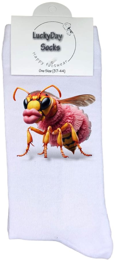Luckyday Socks - Unisex sokken - Wesp duckface - Tutu - cadeau sokken - Maat 37-44