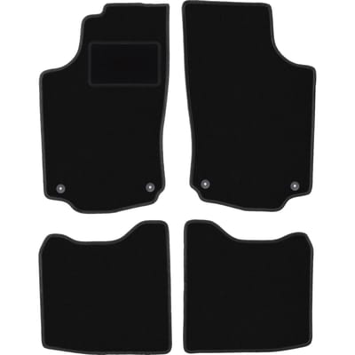 Zwarte veloursmatten voor: Opel Combo C combivan (2001-2011)