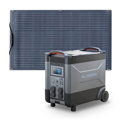 ALLPOWERS Zonnegeneratorset 4000W (R4000 + SF100 100W flexibel zonnepaneel) - R4000 + SF100 Zonnepaneel 100W