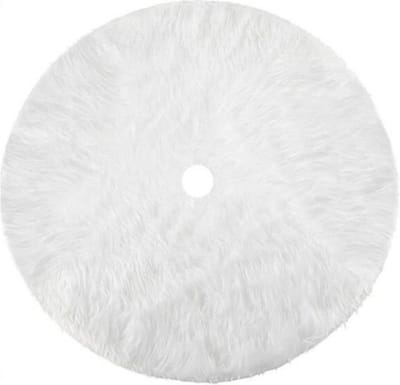 Kerstboomkleed Wit 120 cm - Kerstboomrok 120 cm groot - Zacht kleed voor onder de kerstboom