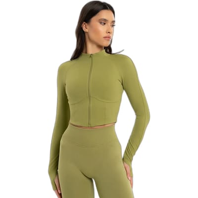 Dames Zipper Sweatshirt Gym Glamour Corset