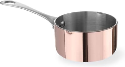 HENDI Steelpannetje met schenktuit – 0,16L – 3-ply materiaal – ⌀75x(H)40mm