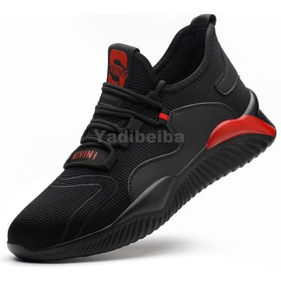 Onverwoestbare schoenen Dames Heren Veiligheidswerkschoenen met stalen neus Lekvrije laars Lichtgewicht ademende sneakers Dropshipping 36 black