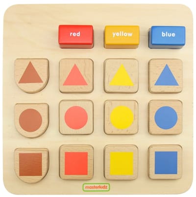 Masterkidz Educatief Bord Vormen en Kleuren Sorteerder - UNI