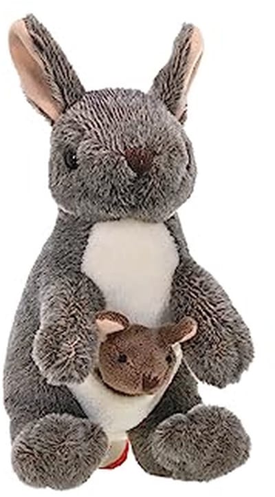 Schattige pluche kangoeroe met Joey - 20 cm