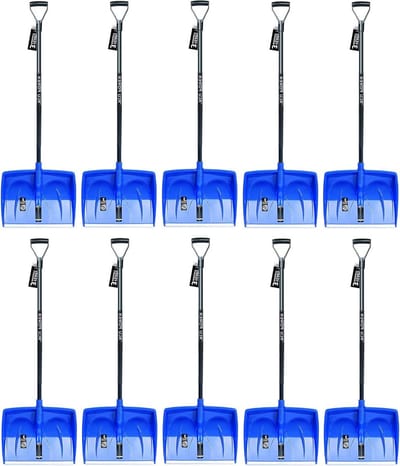 Ergonomische Sneeuwschep - Sneeuwruimer Set - Sneeuw Vrij Maken - Sterk Kunststof Blad - 1495 cm Lengte - Zwart