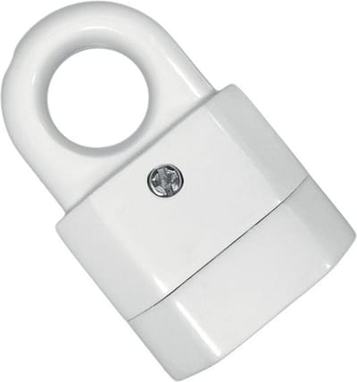 Platte contactdoos met handgreep Elgotech 1X zonder aarding wit