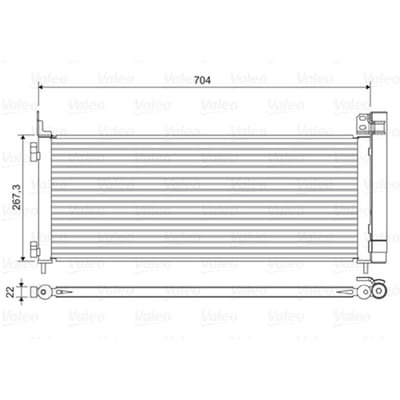 Condensator, airconditioning VALEO 822619