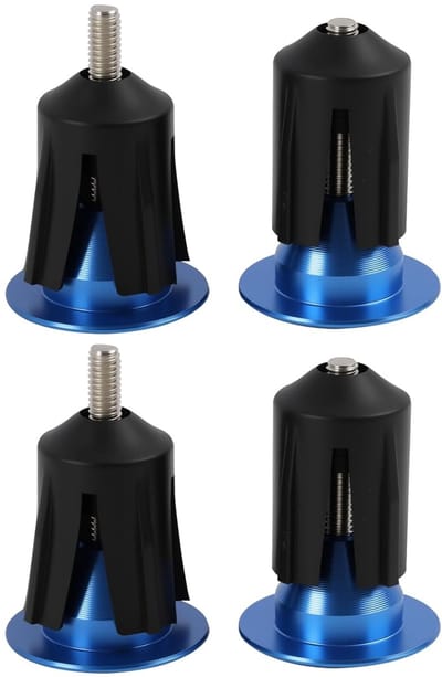 Handvat Dopjes - Fiets Stuur Eindes - Bescherming Fiets - Aluminium Kunststof - 23.7mm Buitendiameter - Sportief Blauw