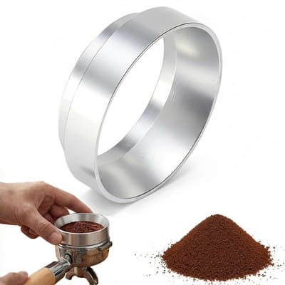 Magnetische Dispenseerring voor Espresso, 51 mm, Aluminium Koffiefunnel, Barista Accessoire voor Strainerhouder, Perfect voor DeLonghi EC680 EC685 en Koffiepoeder Dispenser