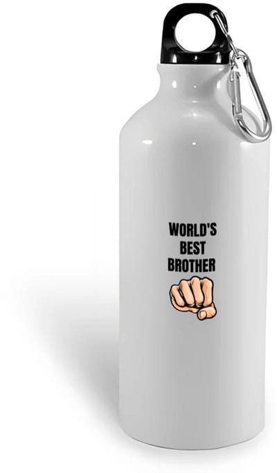 Hacebo® - world's best brother waterfles - Broer - broertje of broer - cadeau - verjaardag - broers - familie - water fles - 400ML