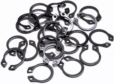 Externe circlip snap retaining clip ringen van mangaanstaal 50mm - 6 stuks voor bevestiging en montage