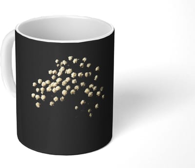 Mok - Koffiemok - Gipskruid - Bloemetjes - Wit - Minimalistisch - Mokken - 350 ML - Beker - Koffiemokken - Theemok