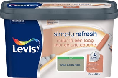 Levis - Simply Refresh Muur In Een Laag - Simply Fossil - 2 L