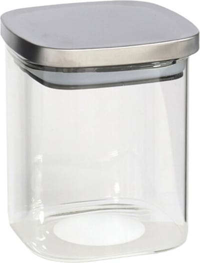 Gerimport Voedsel/etenswaren bewaren voorraadpot 1100ml glas en RVS deksel
