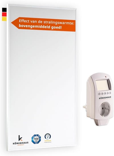 Infrarood Paneel Verwarming 130 Watt - Veilig en Snel Opwarmen met Thermostaat
