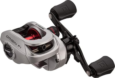 13 Fishing Origin F1 Cast Reel LH - 6.6:1 - Baitcasting Reel - Grijs