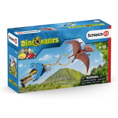 schleich DINOSAURS - Jetpack achtervolging - Speelfigurenset - Kinderspeelgoed voor Jongens en Meisjes - 5 tot 12 jaar - 7 Onderdelen