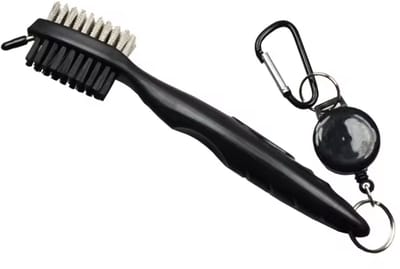 Scoby – Golfborstel – Schoonmaaktool – Reinigingsaccessoire – Golf Club Brush – 3-in-1 ontwerp – Zwart