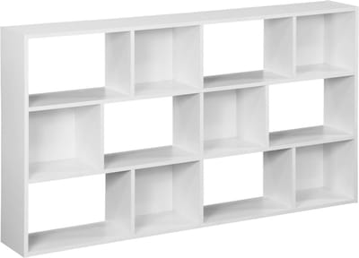 sweeek - Boekenkast met 12 vakken, half open vakkenkast - pieter