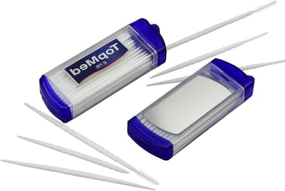 Tandenstokers Plastic - Interdentale Picks - Mondhygiëne Verbeteren - Met Ingebouwde Spiegel - 100 Stuks - Kleur Variërend