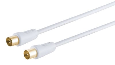 Antennenkabel, vergoldet, >100 dB, weiß, 1,5m