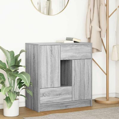 vidaXL - Dressoir - met - lades - en - deuren - 70,5x34x74,5 - cm - grijs - Sonoma