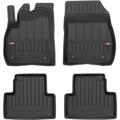 Frogum No.77 Automat / Vloermat - 3D Pasvorm - Geschikt voor Opel Zafira C 2012-2019 - TPE Rubber - 4-delig - Hoge Rand 6cm - Zwart